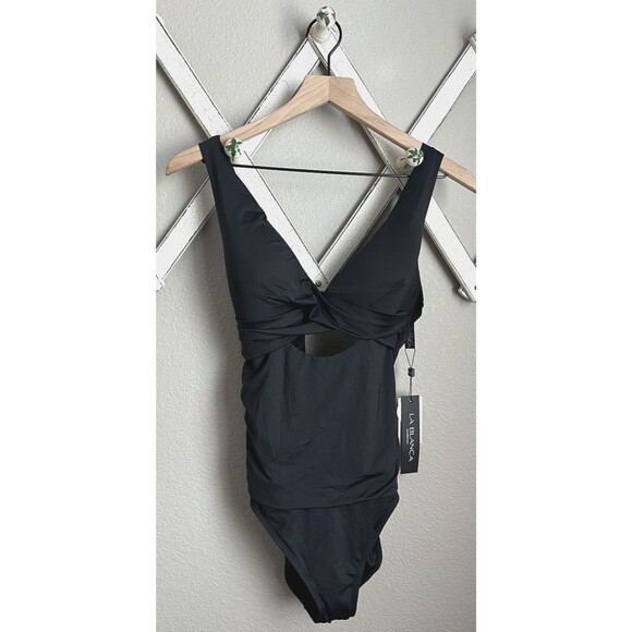 La Blanca Other - NWT! La Blanca sz 12 Island Goddess Cross Front Keyhole One Piece Swimsuit $133